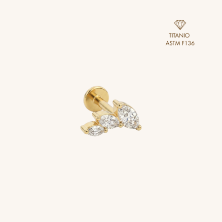 Kaia Piercing Titanio Oro