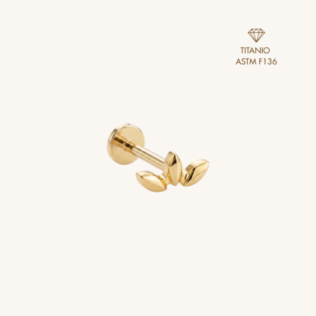 Sora Piercing Titanio Oro